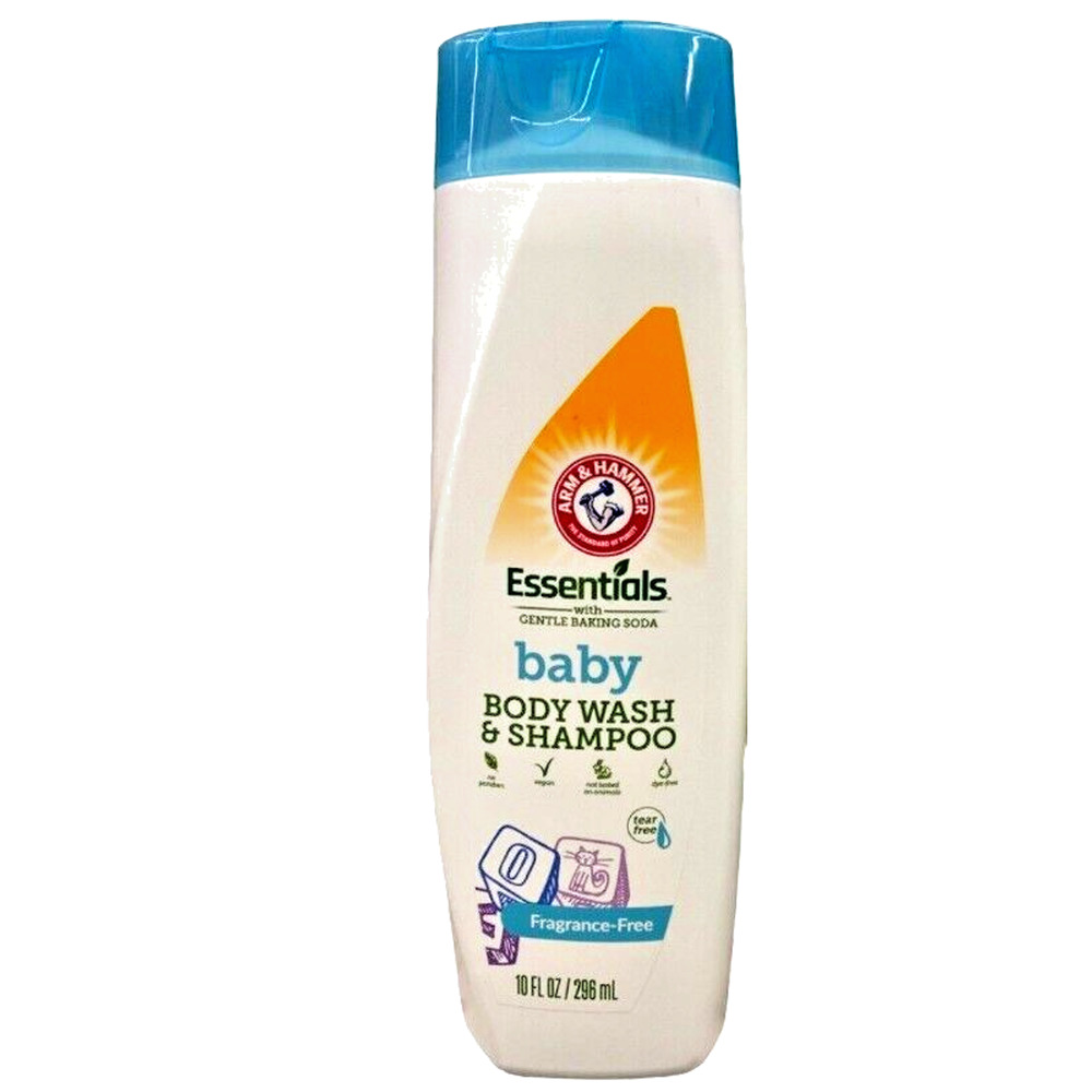 BABY Arm & Hammer TEAR FREE Fragrance Free BODY WASH SHAMPOO Combo Senstive 10oz